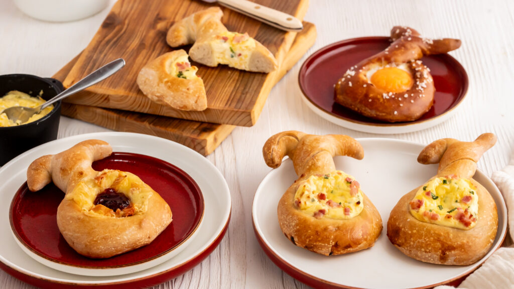 Rezept für herzhafte Osterhasen aus Pizzateig Rezepte-SilkesWelt.de