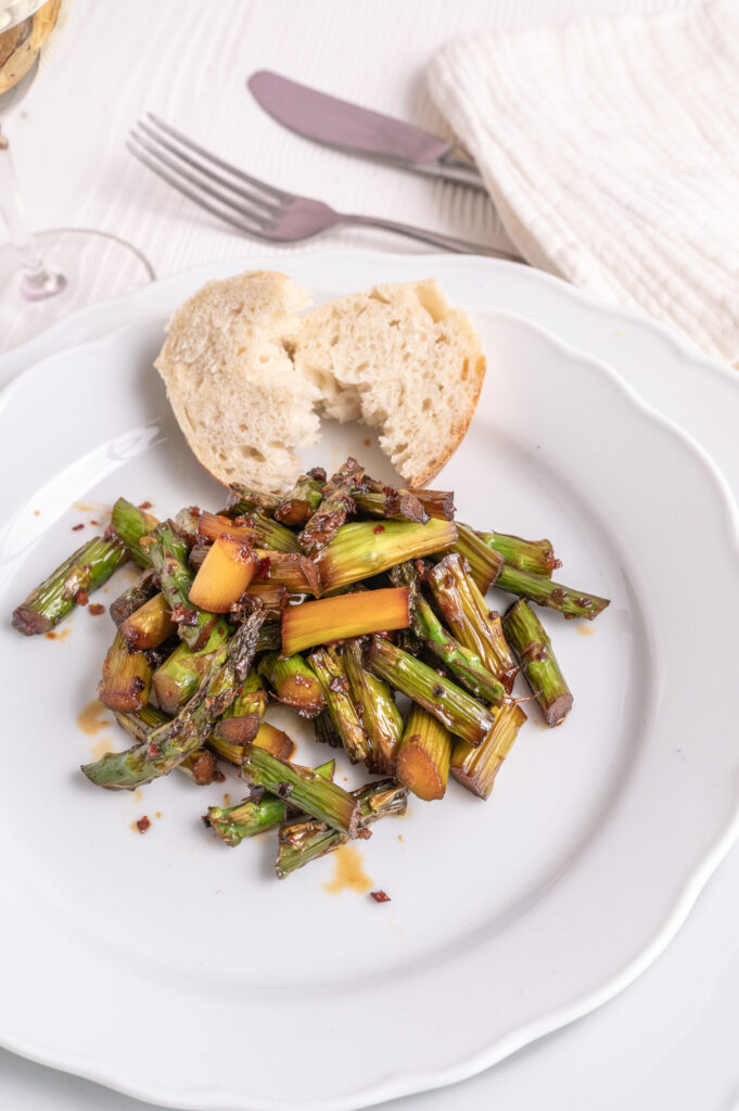 In Honig gebratener grüner Spargel Rezepte-SilkesWelt.de