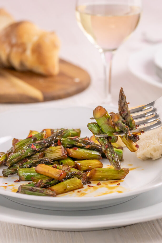 In Honig gebratener grüner Spargel Rezepte-SilkesWelt.de