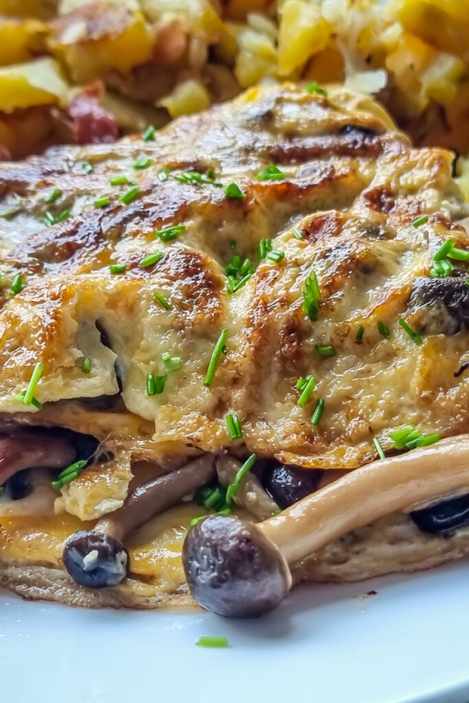 Schnelles Omelette mit Buchenpilze Rezept Rezepte-SilkesWelt.de