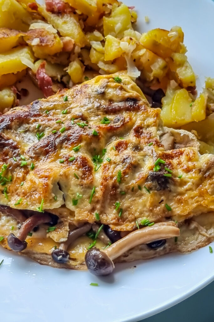 Schnelles Omelette mit Buchenpilze Rezept Rezepte-SilkesWelt.de