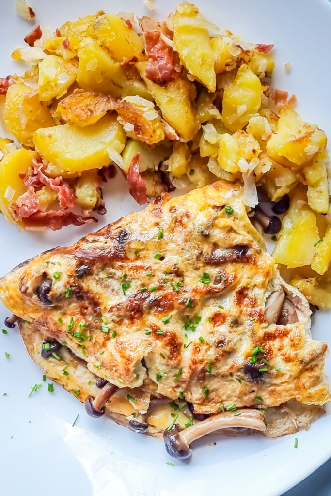 Schnelles Omelette mit Buchenpilze Rezept Rezepte-SilkesWelt.de