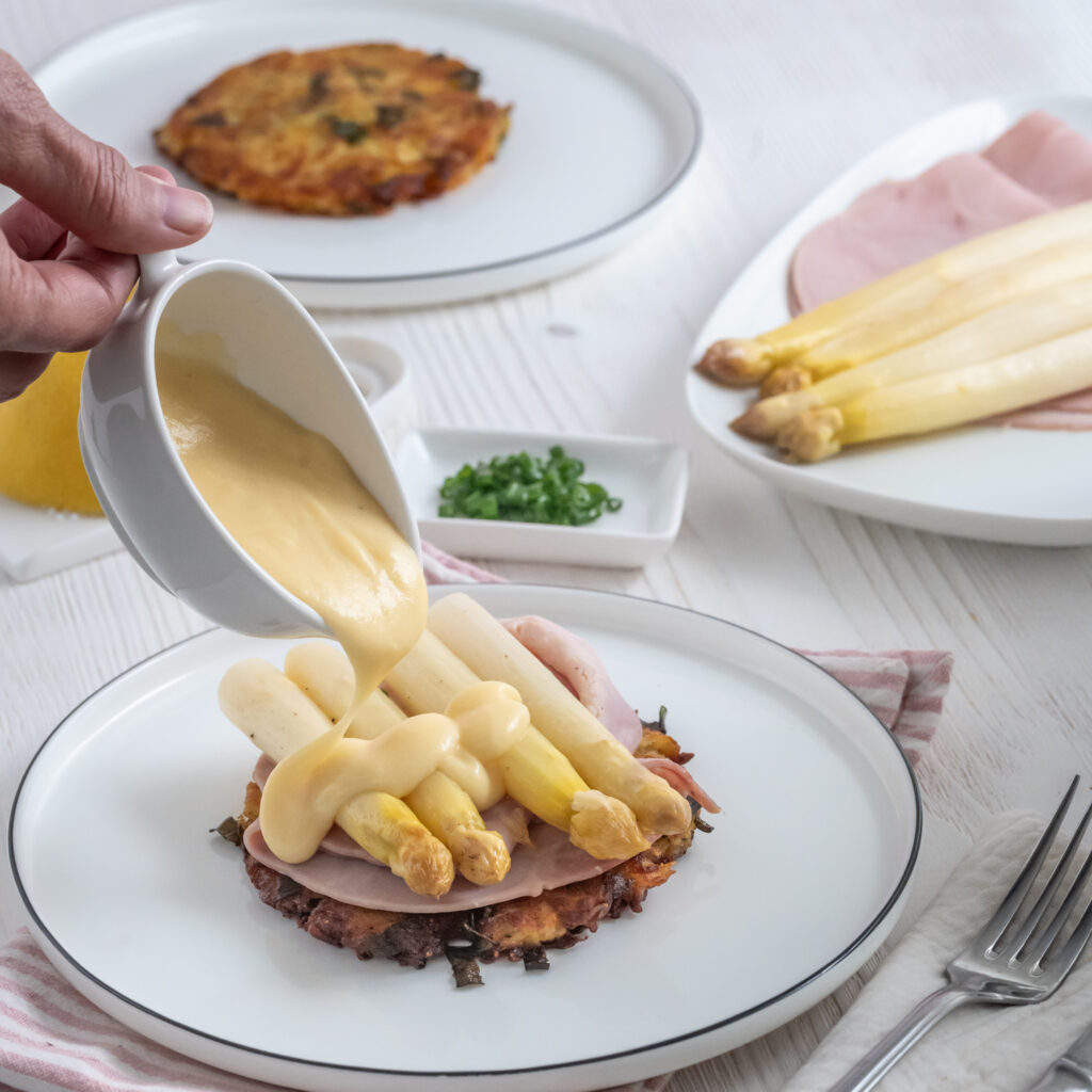 Rösti mit Spargel - Snack Rezept Rezepte-SilkesWelt.de Rösti mit Spargel - Snack Rezept Rezepte-SilkesWelt.de
