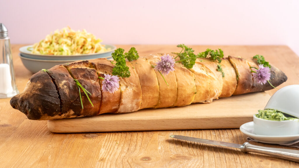 Einfach zu Hause Kräuterbaguette selber machen Rezepte-SilkesWelt.de