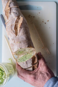Einfach zu Hause Kräuterbaguette selber machen Rezepte-SilkesWelt.de