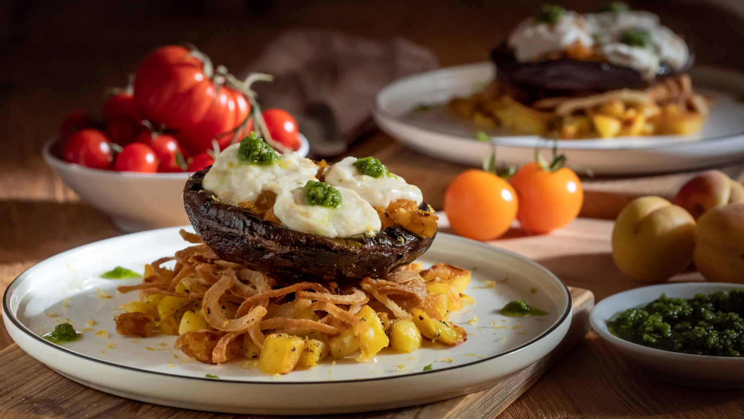 Gefüllte Riesenchampignons aus der Pfanne Rezepte-SilkesWelt.de Gefüllte Riesenchampignons aus der Pfanne Rezepte-SilkesWelt.de