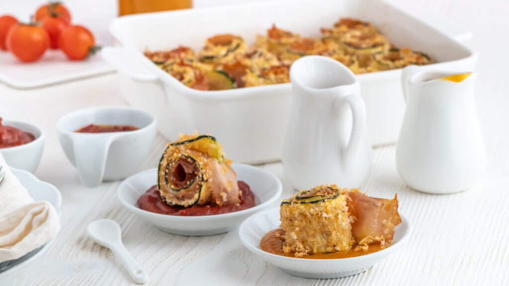 Basisrezept für Zucchiniröllchen im Backofen Rezepte-SilkesWelt.de