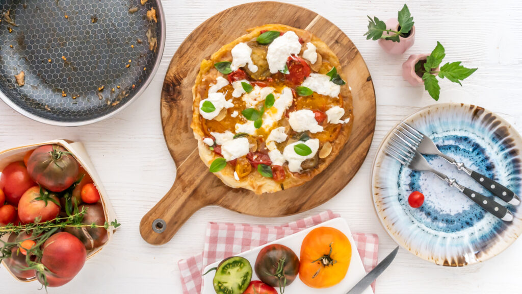 Schnelle Tomatentarte aus der Pfanne Rezepte-SilkesWelt.de