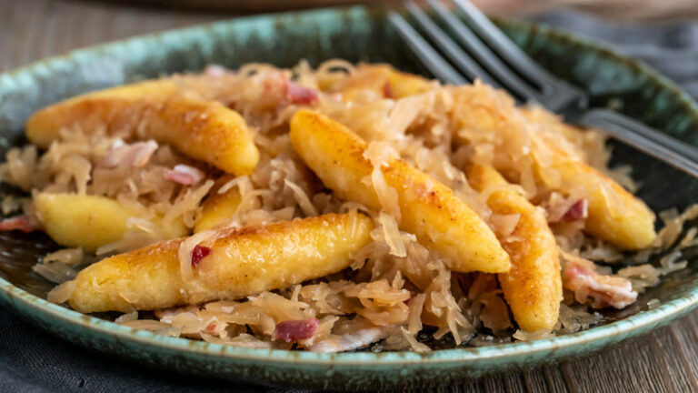 warm herzlich anders Rezepte-SilkesWelt.de Schupfnudeln mit Sauerkraut